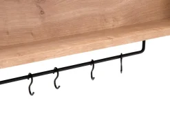 Półka wisząca CARAT z relingiem i 6 haczykami