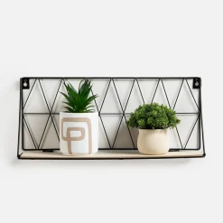 Półki|inny Półka wisząca czarna 48x13 cm