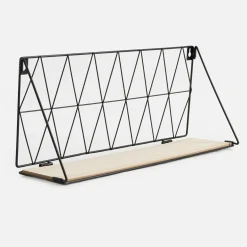 Półki|inny Półka wisząca czarna 48x13 cm