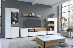 Półki| Półka wisząca dąb catania czarny NOVENA