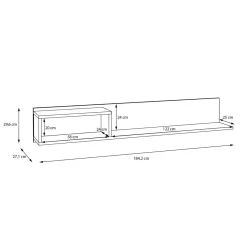 Półki|FORTE Półka wisząca do salonu GALACTIQUE