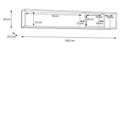 FORTE Półka wisząca industrialna HIGH ROCK
