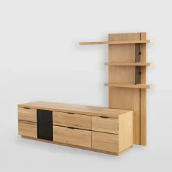 inny Półka wisząca loftowa z oświetleniem NAPOLI