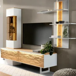 Półki|inny Półka wisząca z oświetleniem BREMEN 108 cm