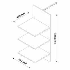 Akcesoria Do Szaf| Półki do szafy z przegrodą LAFABRICA