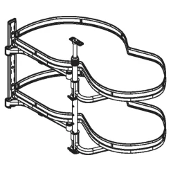 Systemy Cargo|inny Półki obrotowe z cichym domykiem CARGO INSIDE STAR 1000 (500) mm białe prawostronne