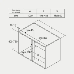 Systemy Cargo|inny Półki obrotowe z cichym domykiem CARGO INSIDE STAR 1000 (500) mm białe prawostronne