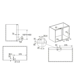 Systemy Cargo|inny Półki obrotowe z cichym domykiem CARGO INSIDE STAR 1000 (500) mm białe prawostronne
