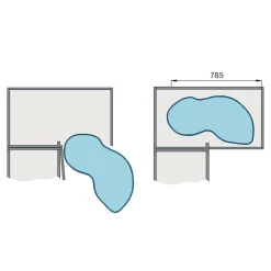 Systemy Cargo| Półki obrotowe z cichym domykiem białe CARGO INSIDE STAR lewostronne