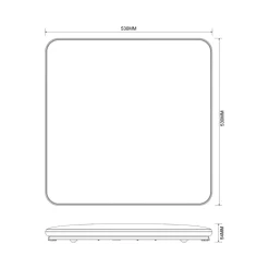 Plafony|Wszystkie Lampy Sufitowe|Zumaline Plafon kwadratowy LED 50W chrom OMAR 53 cm