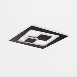 Zumaline Plafon kwadratowy LED 40W czarny DUNK 37 cm z pilotem