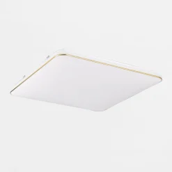 Plafony|Wszystkie Lampy Sufitowe|Zumaline Plafon kwadratowy LED 50W złoty OMAR 53 cm