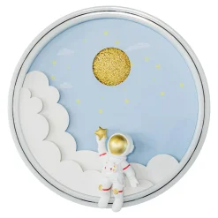 Lampy Wiszące I Sufitowe|Lampy Do Pokoju Dziecięcego|Zumaline Plafon LED astronauta kolorowy FOCUS