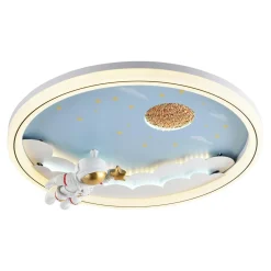 Lampy Wiszące I Sufitowe|Lampy Do Pokoju Dziecięcego|Zumaline Plafon LED astronauta kolorowy FOCUS