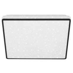 Plafon LED glamour biało-czarny LINO 27 cm
