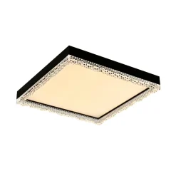 Zumaline Plafon LED kwadratowy czarny REGI 45,8 cm