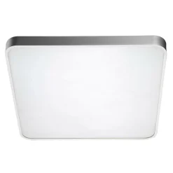 Plafony|Wszystkie Lampy Sufitowe|Zumaline Plafon LED kwadratowy srebrny SIERRA 40 cm