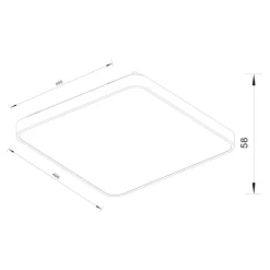 Plafony|Wszystkie Lampy Sufitowe|Zumaline Plafon LED kwadratowy srebrny SIERRA 40 cm