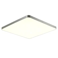 Zumaline Plafon LED kwadratowy srebrny SIERRA 80 cm