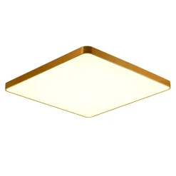Zumaline Plafon LED kwadratowy złoty SIERRA 80 cm