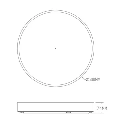 Plafony|Wszystkie Lampy Sufitowe|Zumaline Plafon LED mosiądz NADI 50 cm z pilotem
