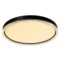 Zumaline Plafon LED okrągły czarny REGI 60 cm