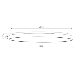 Plafony|Wszystkie Lampy Sufitowe|Zumaline Plafon LED okrągły srebrny SIERRA 80 cm