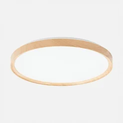 LED-POL Plafon LED okrągły 24W jasne drewno ORO-OLMO 34 cm