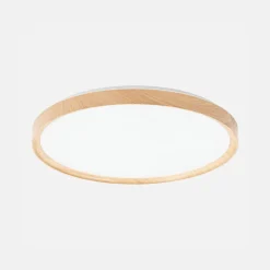 Plafony|Wszystkie Lampy Sufitowe|LED-POL Plafon LED okrągły 18W jasne drewno ORO-OLMO 29,2 cm