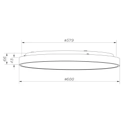 Zumaline Plafon LED okrągły złoty SIERRA 60 cm