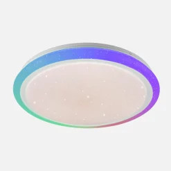 Plafony|Wszystkie Lampy Sufitowe|Zumaline Plafon LED RGB biały ARESO z pilotem 41 cm