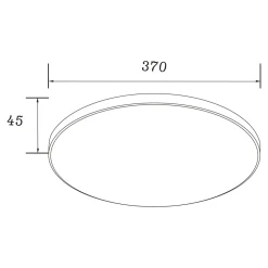 Zumaline Plafon LED VERI czarny 37 cm