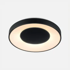 Plafony|Wszystkie Lampy Sufitowe|Zumaline Plafon LED 24W czarny ESPINO z pilotem 38,5 cm