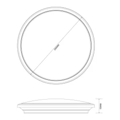 Plafony|Wszystkie Lampy Sufitowe|Zumaline Plafon LED 24W czarny MOREN 28 cm