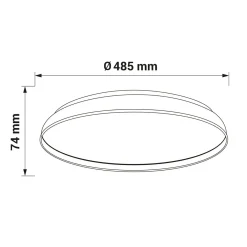 Plafony|Wszystkie Lampy Sufitowe|LED-POL Plafon LED 60W srebrny ORO NUBE