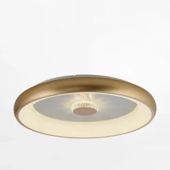 Plafony|Wszystkie Lampy Sufitowe|Paul Neuhaus Plafon LED 37W złoty VERTIGO z pilotem fi 61,5 cm