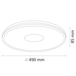 Plafony|Wszystkie Lampy Sufitowe| Plafon LED z pilotem biały LEON 50 cm