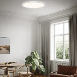 Plafony|Wszystkie Lampy Sufitowe| Plafon LED z pilotem biały SLIM 42 cm