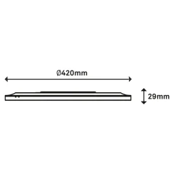 Plafony|Wszystkie Lampy Sufitowe| Plafon LED z pilotem biały SLIM 42 cm