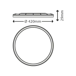 Plafony|Wszystkie Lampy Sufitowe| Plafon LED z pilotem czarny SLIM 42 cm