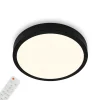 Plafony|Wszystkie Lampy Sufitowe| Plafon LED z pilotem czarny RUNA 38 cm