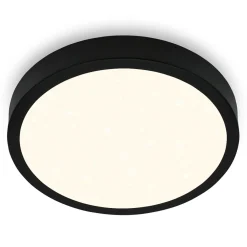 Plafony|Wszystkie Lampy Sufitowe| Plafon LED z pilotem czarny RUNA 38 cm