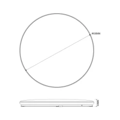 Zumaline Plafon okrągły LED 50W chrom OMAR 53 cm