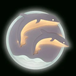 Dzieci Plafon ozdobny LED DELFINY 48 W P-666/1 z pilotem