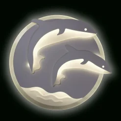 Dzieci Plafon ozdobny LED DELFINY 48 W P-666/1 z pilotem