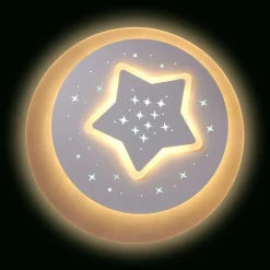 Lampy Wiszące I Sufitowe|Lampy Do Pokoju Dziecięcego| Plafon ozdobny LED GWIAZDA 48 W P-798/9 z pilotem