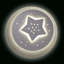 Lampy Wiszące I Sufitowe|Lampy Do Pokoju Dziecięcego| Plafon ozdobny LED GWIAZDA 48 W P-798/9 z pilotem