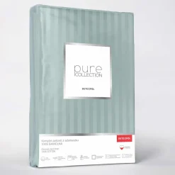 Pościele| Pościel bawełniana adamaszek mięta PURE 160x200 cm