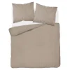 Pościel bawełniana adamaszek taupe PURE 160x200 cm