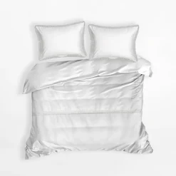 Eurofirany Pościel bawełniana biała RETRO 160x200 cm